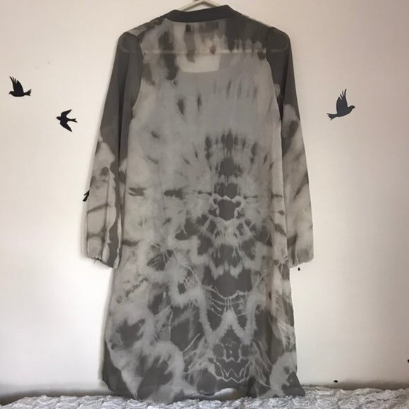 RELIGION WE LIVE IN BLACK sheer dress w/ slip XS - Picture 6 of 9